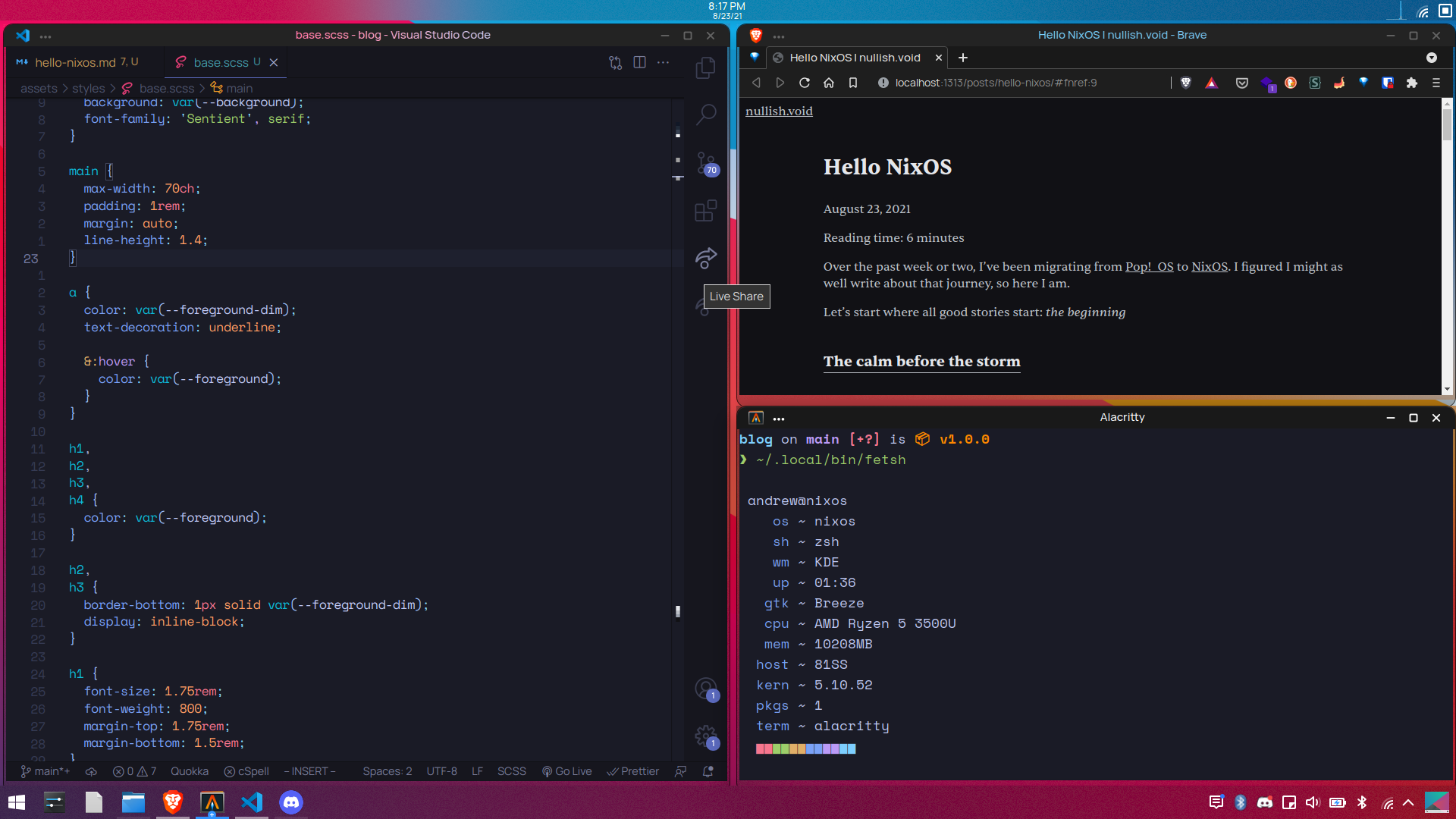 My current NixOS setup